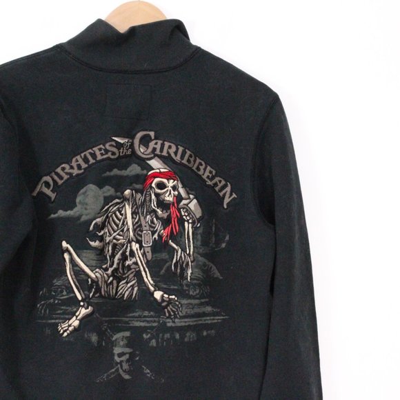*Walt Disney Pirates of the Caribbean Black Zip Up Hoodie - Picture 6 of 6